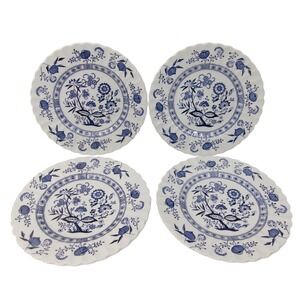 4 J&G Meakin Blue Nordic 6.75" Plates English Ironstone Blue Onion
